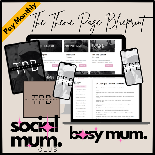 The Theme Page Blueprint (TPB) - Pay Monthly (x12)